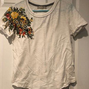 Free People Embroidered Tiger T-Shirt NWT